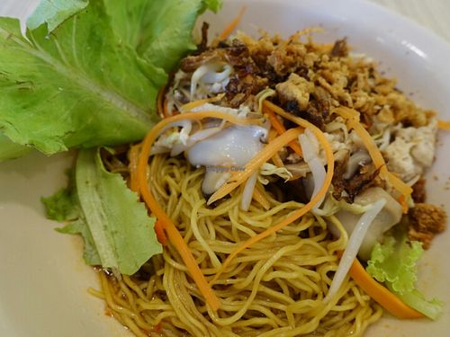 shredded (mock) chicken noodle at Little Prince Cuisine in East Singapore