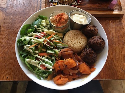 Lebanese Buddha bowl at Tea Sutra Teahouse in Newcastle Upon Tyne