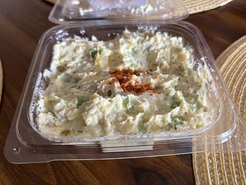Potato salad   at Maciel's Plant-Based Butcher & Deli in Los Angeles