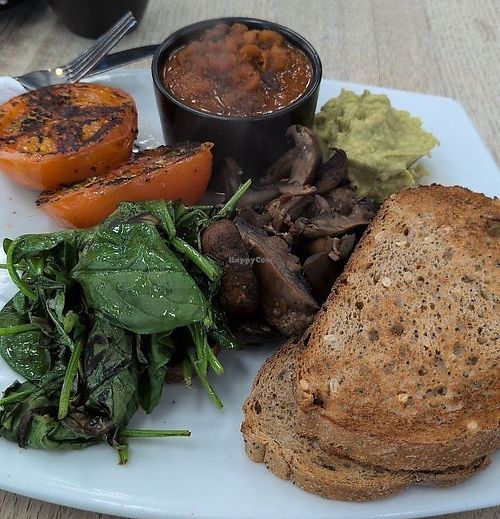 This originally came with dairy and was quite spicy. They add chilli flakes. at The Roastery in Canning Vale