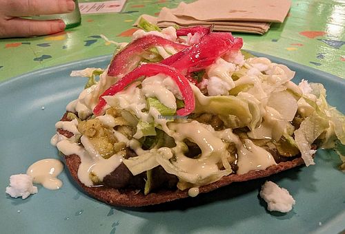 Mushroom tinga tostada at PIA in New York City