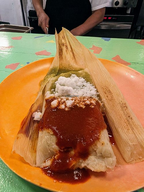 Tamales de rajas con queso at PIA in New York City