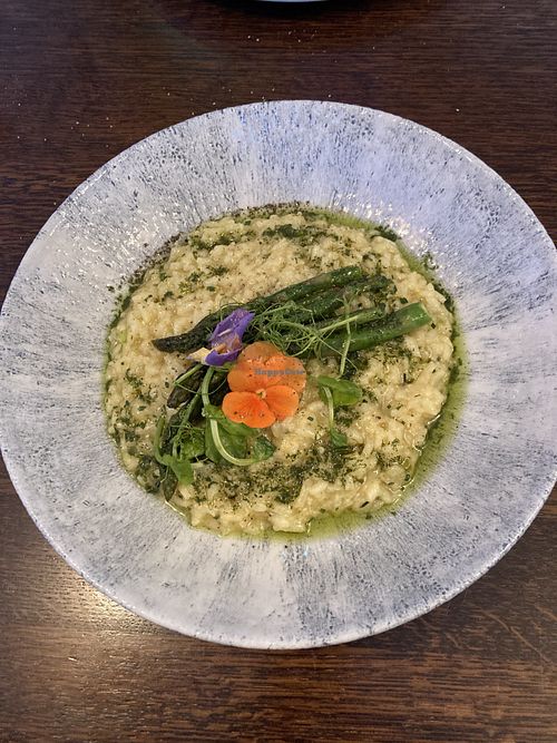 Asparagus risotto   at Bolters in Coleford