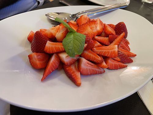 Fresh strawberries   at Nonna Nini in Assisi