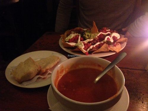 Soup and Nachos at Rainbow Cafe in Antigua