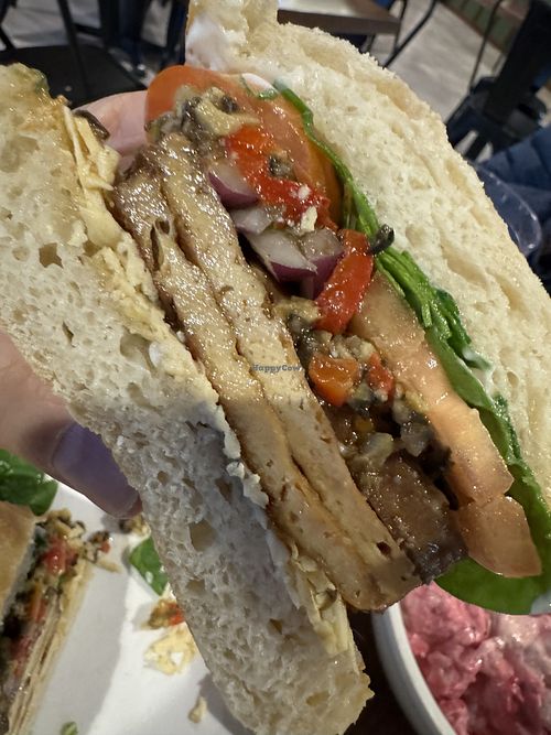 Sliced sandwich   at End of the Line Cafe in Pensacola