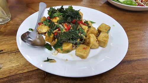 Stie fried ginger at Chada Vegetarian Restaurant in Chiang Mai