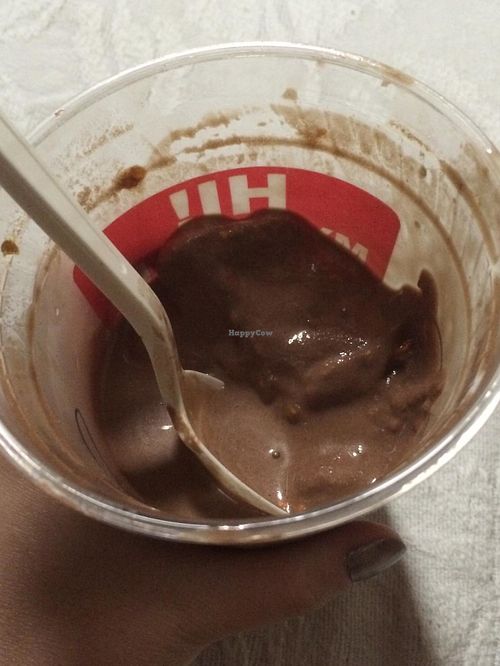 Almost finished before I remembered to take a picture. The Better Finger. at nami Vegan Sweets in Phoenix