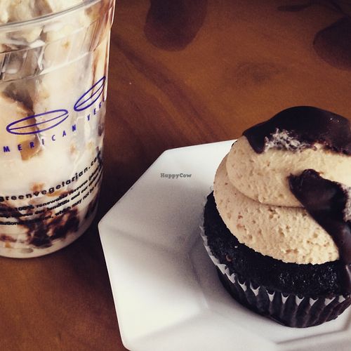 peanut butter tsoynami & cupcake at nami Vegan Sweets in Phoenix