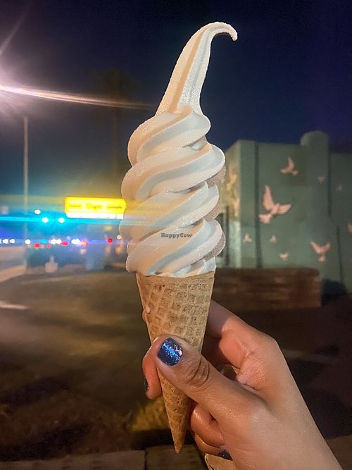 Vanilla and Chocolate Swirl - SO YUMMY 😋💕🍦  at nami Vegan Sweets in Phoenix