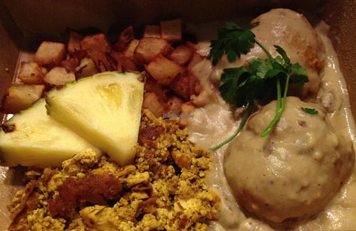 Biscuits & gravy with tofu scramble and papas  at nami Vegan Sweets in Phoenix