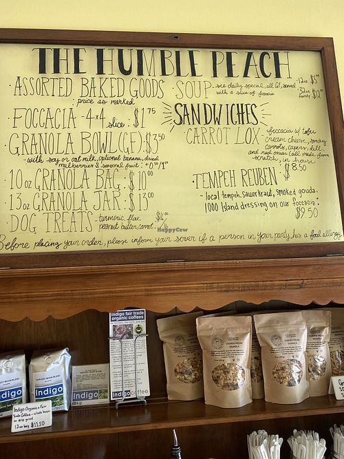 Menu 6.30.22  at The Humble Peach in Amherst