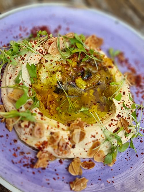 Humous at Queen of Cups in Glastonbury