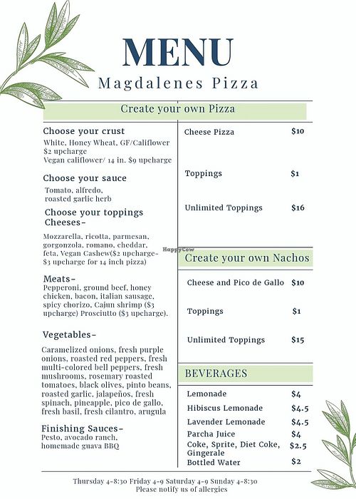   at Magdalenes Pizza in Aguadilla