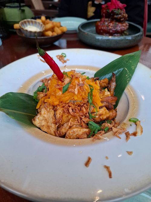 Het vegan hoofdgerecht. Zo ongelofelijk lekker!! at Papa Aswa in Amsterdam