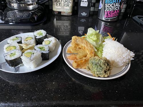 Takeaway/To-Go Veggie Bento Box Lunch Combo (Enjoyed at Home)  at Joy Sushi in San Leandro