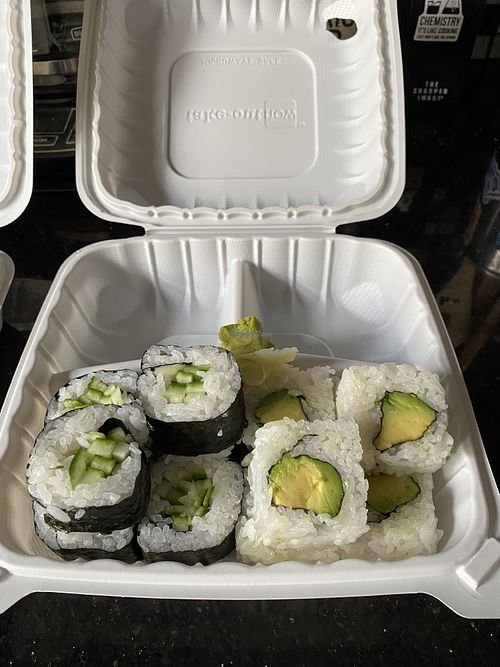Cucumber Roll and Avocado Roll (To-Go)  at Joy Sushi in San Leandro