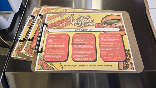 Menu at Secret Vegan Kitchen in New York City