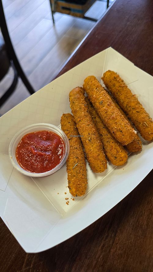 Mozzarella sticks at Secret Vegan Kitchen in New York City