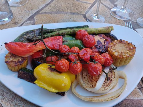 Grilled vegetables (main) at Pura Vida in Mallorca