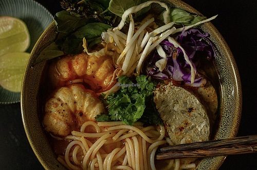 spicy seafood vermicelli noodle soup  at SHYAMA - CLOSED in Canoga Park