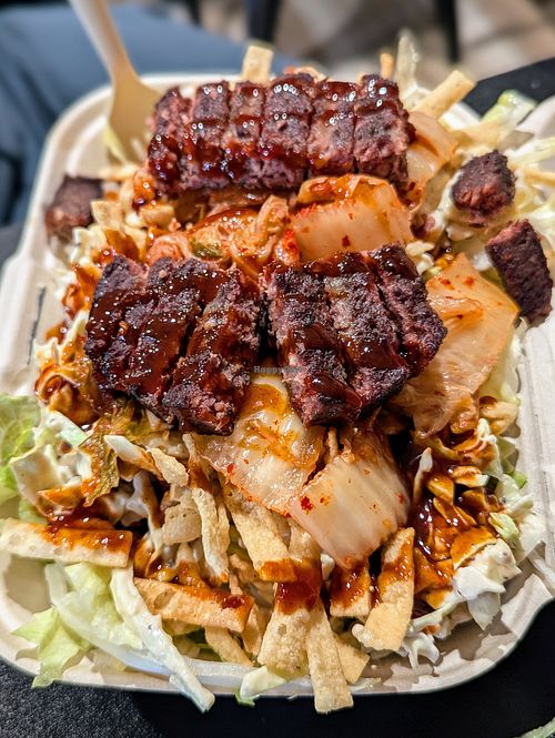 Kimchi burger salad at Juicy J's Smoked Burgers in Poulsbo