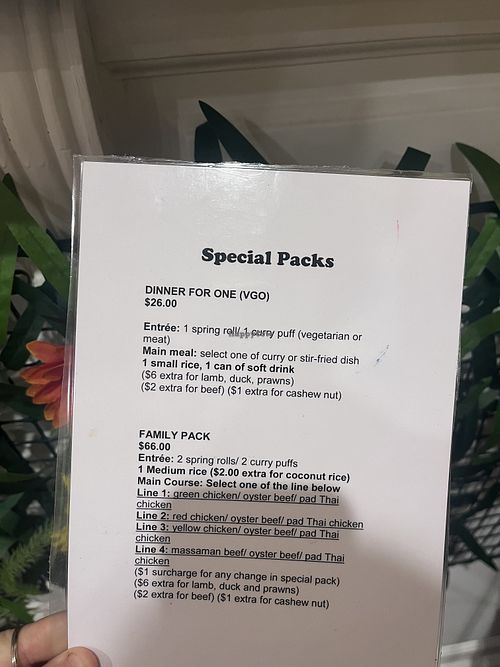Specials packs   at Manly Thai in Manly West