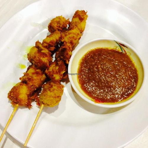 vege satay at The Hub's Wok in Fortitude Valley