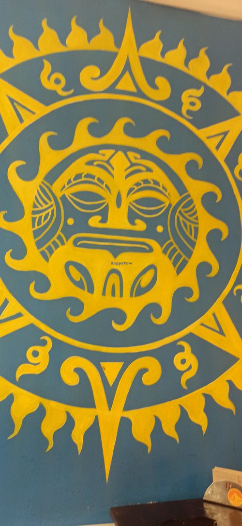 Funky wall art at Casa de Tacos in Bucharest