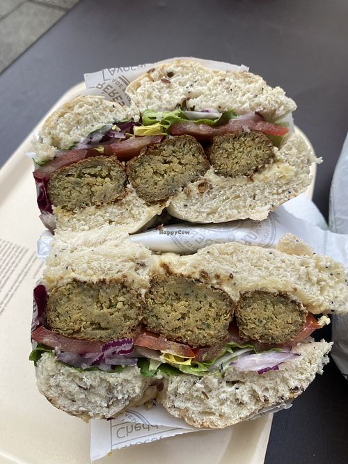 Vegan falafel bagel   at Bagelstein in Nancy
