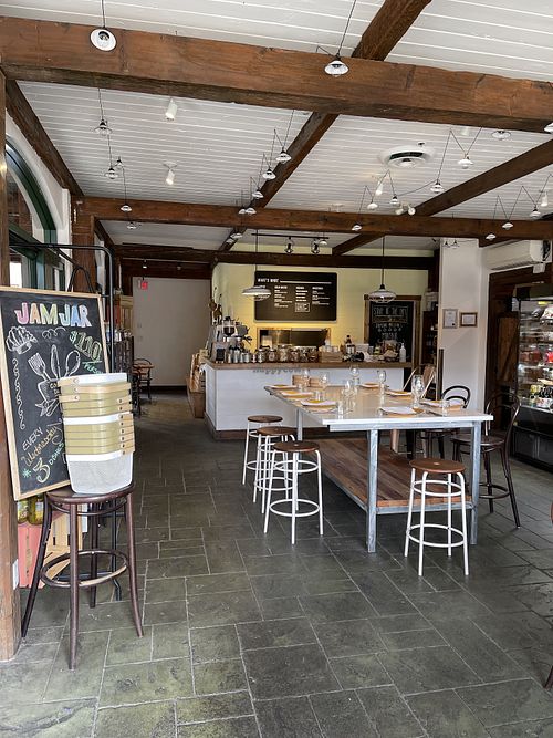 Interior seating  at JamJar in Sechelt