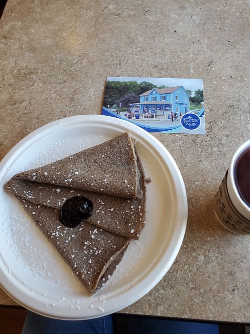 Buckwheat crepe with blackberry jam. at French Twist Café in Sykesville