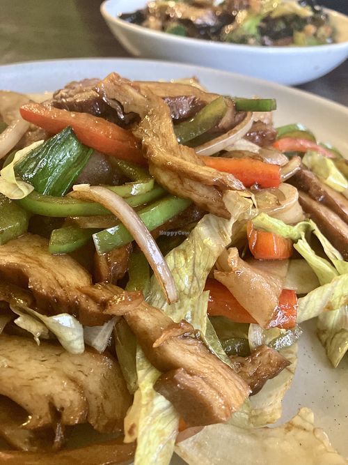 Very duck with noodles and mix veggies  at Jungle in Hobart