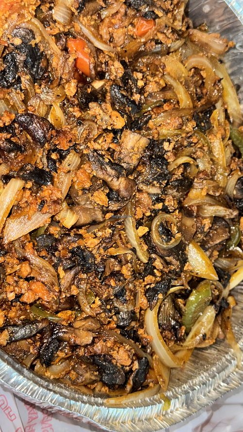 Vegan chorizo fajitas  at El Nopal in Seymour