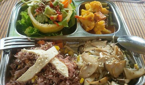 one of Bee's set meals  at Lamai Veggie in Koh Samui