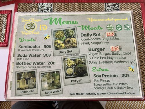 Menu page 1 of 2  at Lamai Veggie in Koh Samui