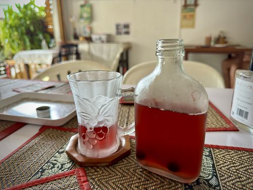 Homemade blueberry kombucha! 🥳  at Lamai Veggie in Koh Samui