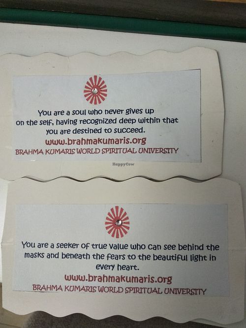 The cards we randomly selected. at Lamai Veggie in Koh Samui