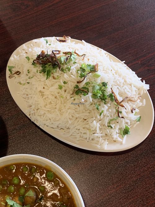 White rice at Taste of India in Buttonwillow