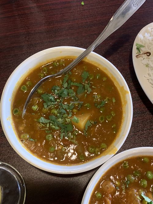 Aloo matar  at Taste of India in Buttonwillow