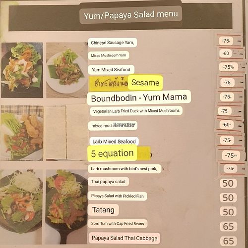  at Nalee Vegetarian Restaurant in Rayong