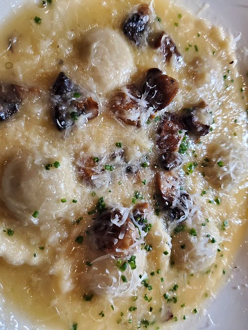 Porcini Mushroom ravioli at Crossroads Kitchen in Las Vegas