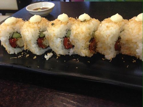 pork chop sushi at Ying Vegetarian in Kowloon