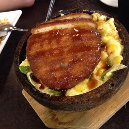 pork cutlet at Ying Vegetarian in Kowloon