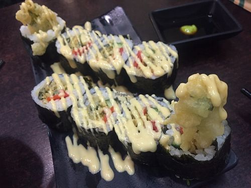 Deep fried veg soft crab rolls at Ying Vegetarian in Kowloon