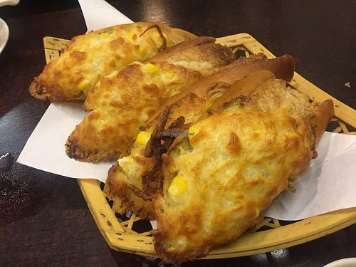Avocado toast at Ying Vegetarian in Kowloon