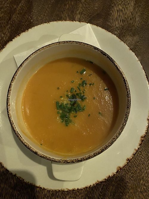 Carrot ginger soup at Toni Alm in Garmisch-partenkirchen