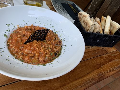 Vege Risotto and Pogača   at Dalmacija in Vela Luka
