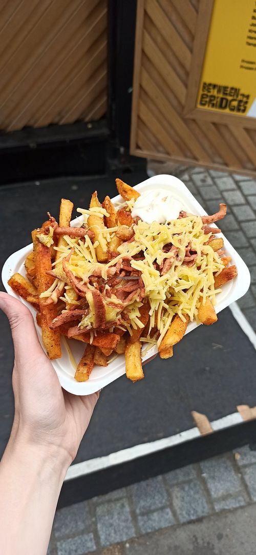 Loaded fries at Feed The Village in South East London