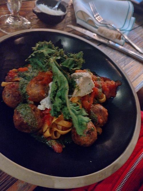 Pasta casera con albondiguillas   at Hierbabuena in Buenos Aires